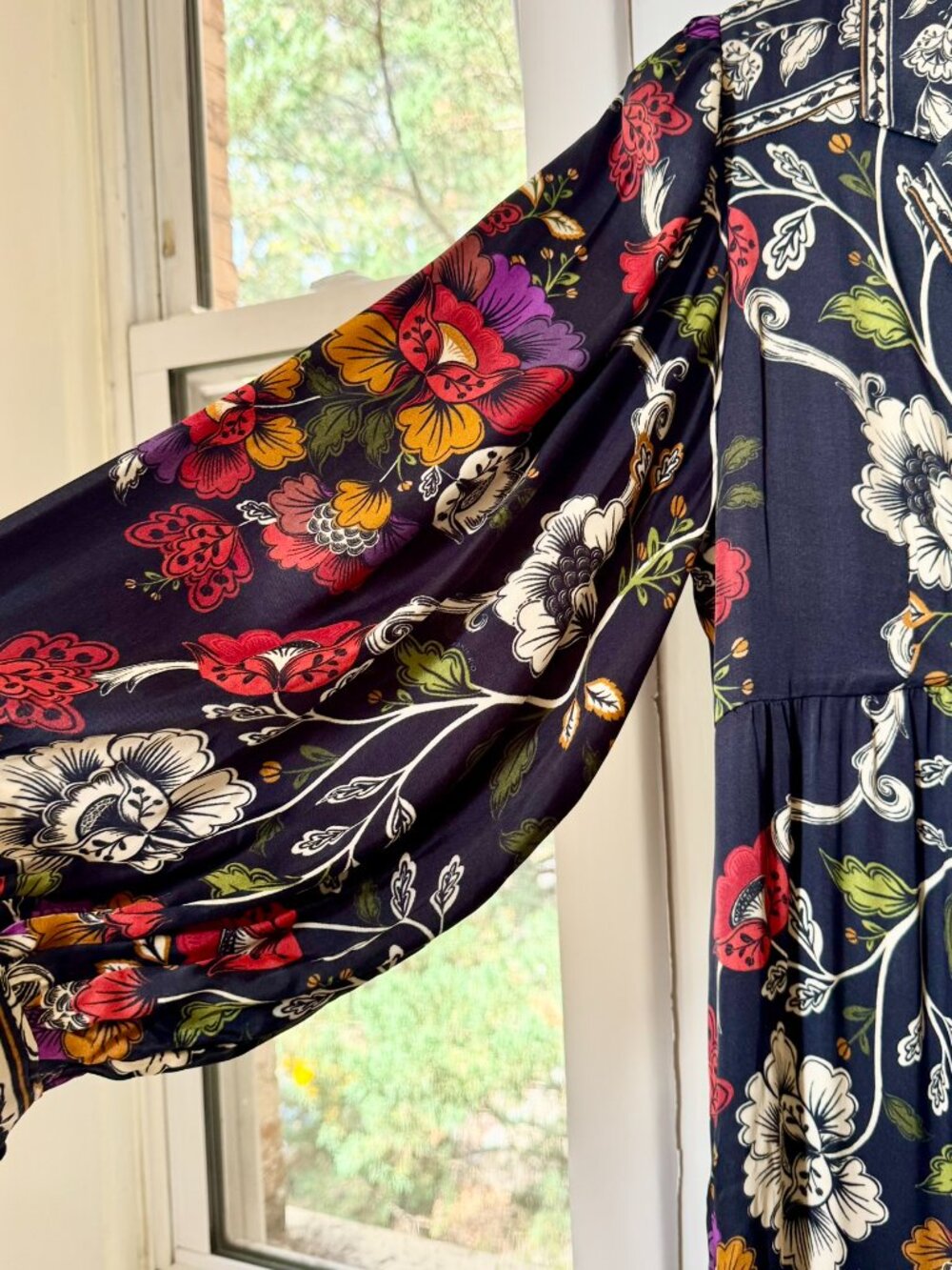 NWT Farm Rio Rococo Flowers Black Mini Dress Medium - Picture 14 of 17